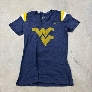 Nike university‎ of West Virginia mountaineers graphic t shirt womens size S